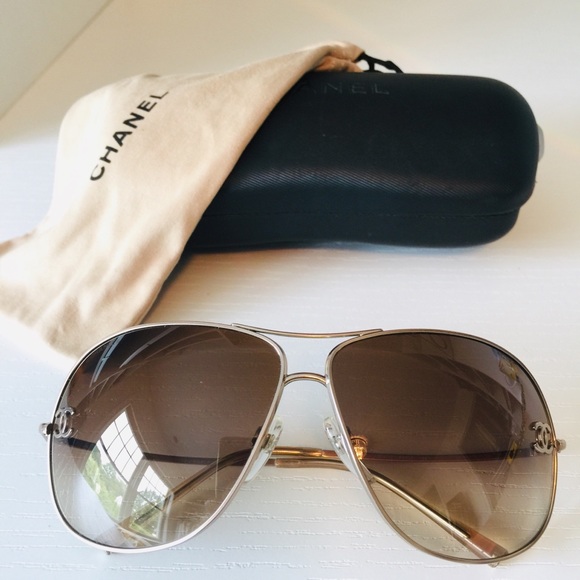 CHANEL Accessories - Authentic Chanel Aviator Sunglasses